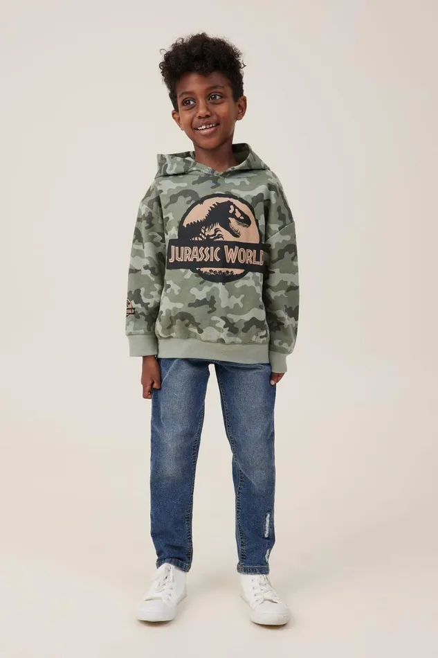 Boys 214 Sweatshirts and Sweatpants Cotton On License Emerson Hoodie Lcn Uni Camojurassic Park