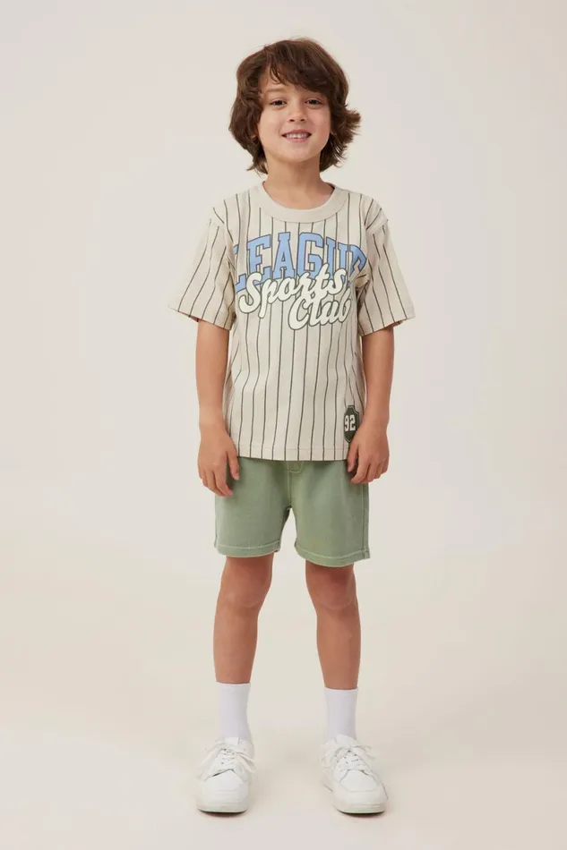 Boys 214 Tops and TShirts Cotton On Jonny Short Sleeve Print Tee Rainy Dayleague Sports Club