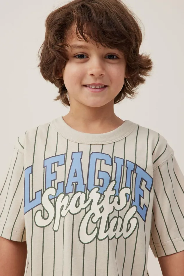 Boys 214 Tops and TShirts Cotton On Jonny Short Sleeve Print Tee Rainy Dayleague Sports Club