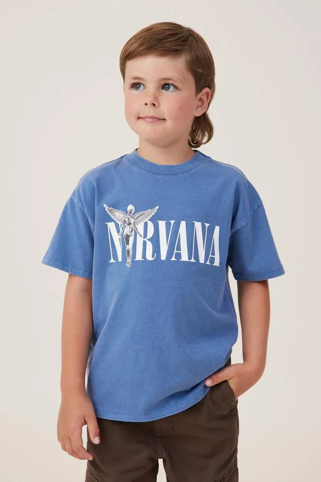 Boys 214 Tops and TShirts Cotton On License Drop Shoulder Short Sleeve Tee Lcn Mt Petty Blue Washnirvana