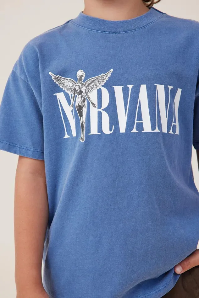 Boys 214 Tops and TShirts Cotton On License Drop Shoulder Short Sleeve Tee Lcn Mt Petty Blue Washnirvana