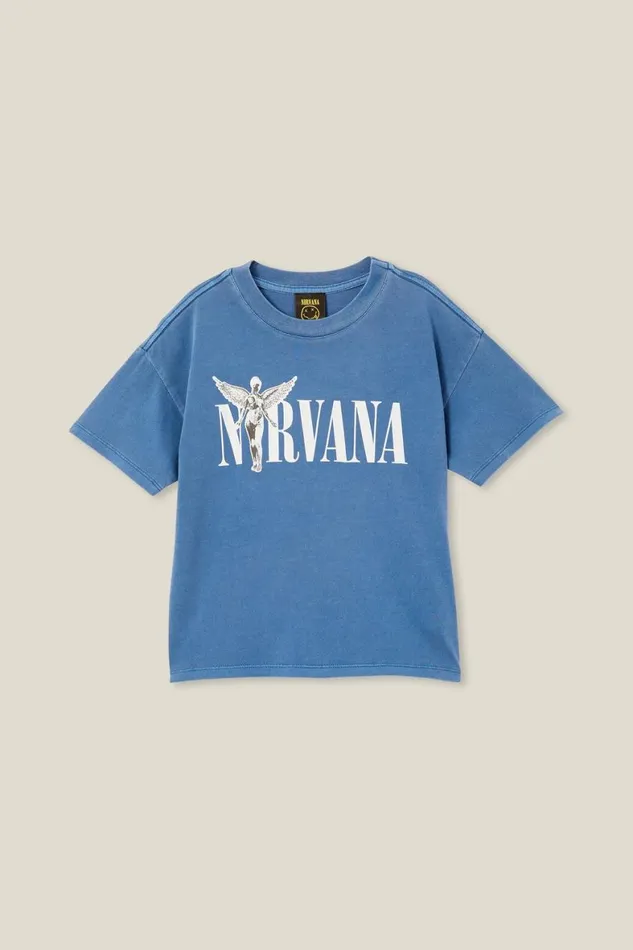 Boys 214 Tops and TShirts Cotton On License Drop Shoulder Short Sleeve Tee Lcn Mt Petty Blue Washnirvana