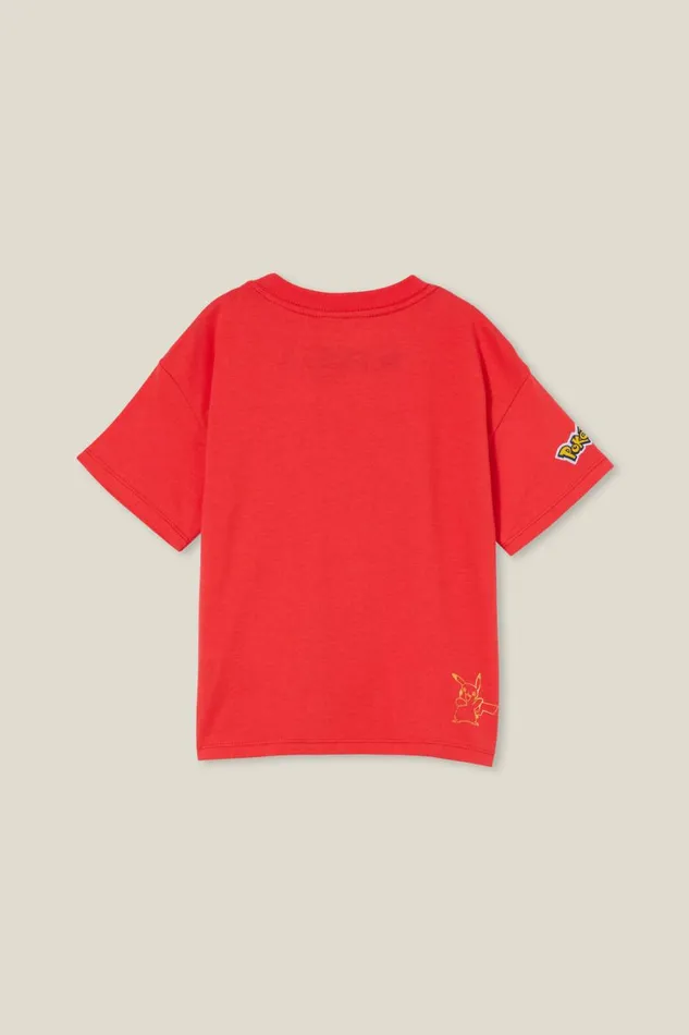 Boys 214 Tops and TShirts Cotton On License Drop Shoulder Short Sleeve Tee Lcn Pok Anthuriumpokemon Group Foil