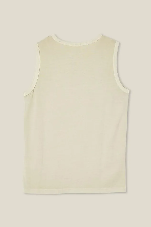Boys 214 Tops and TShirts Cotton On The Eddy Essential Tank Rainy Day Wash