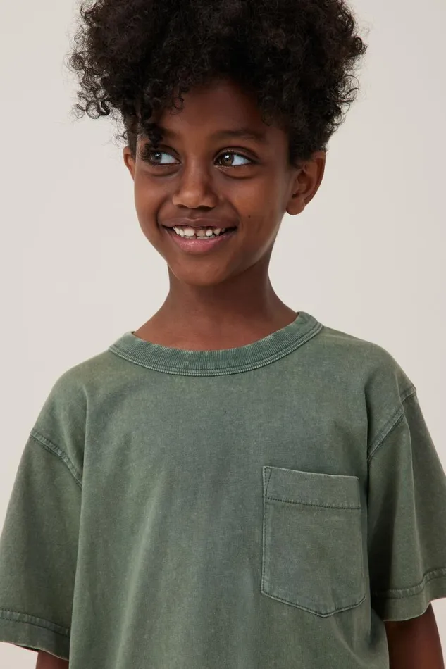 Boys 214 Tops and TShirts Cotton On The Essential Short Sleeve Tee Swag Green Wash