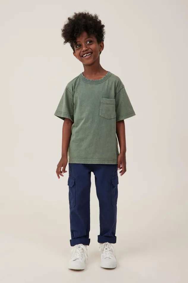 Boys 214 Tops and TShirts Cotton On The Essential Short Sleeve Tee Swag Green Wash
