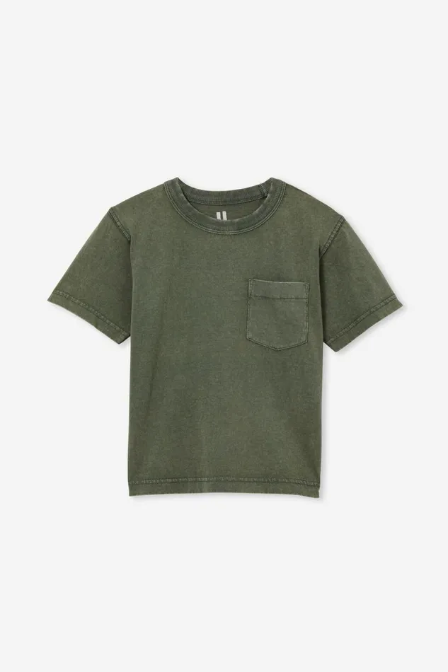 Boys 214 Tops and TShirts Cotton On The Essential Short Sleeve Tee Swag Green Wash