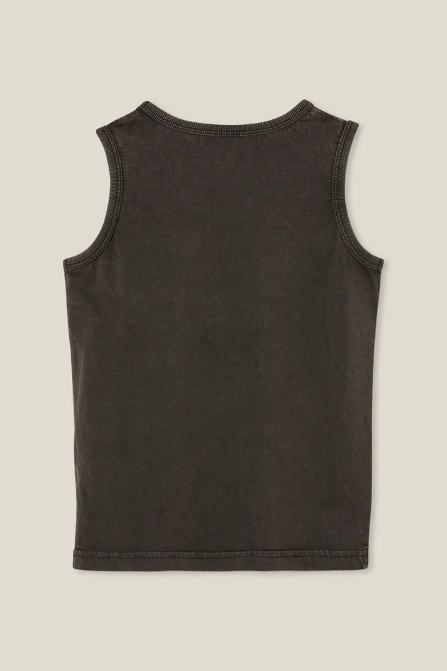 Boys 214 Tops and TShirts Cotton On The Essential Tank Phantom Wash