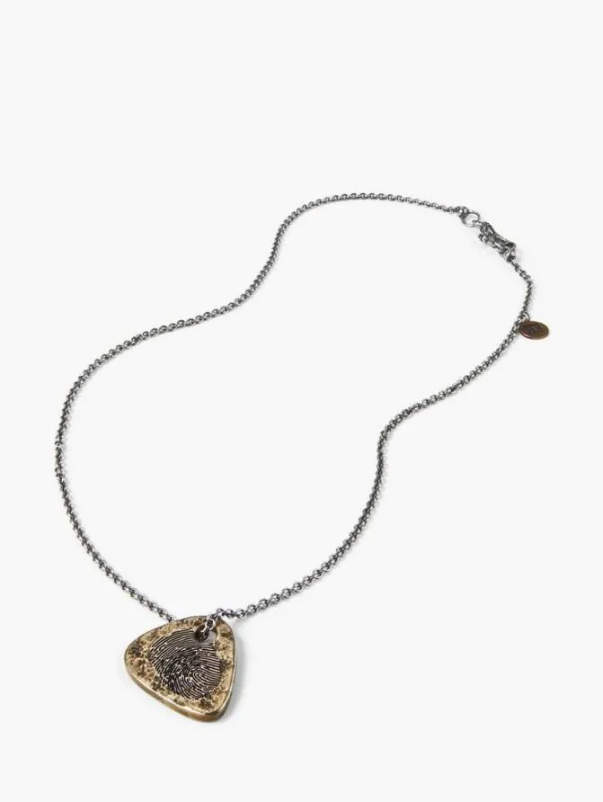 BRASS GUITAR PICK NECKLACE Brass Accessories John Varvatos Jewelry BRASS GUITAR PICK NECKLACE Brass Accessories John Varvatos Jewelry