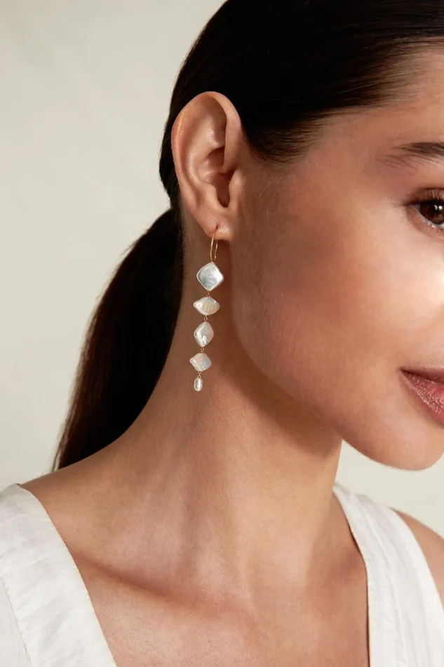 Brisa Earrings White Pearl Women Chan Luu Earrings