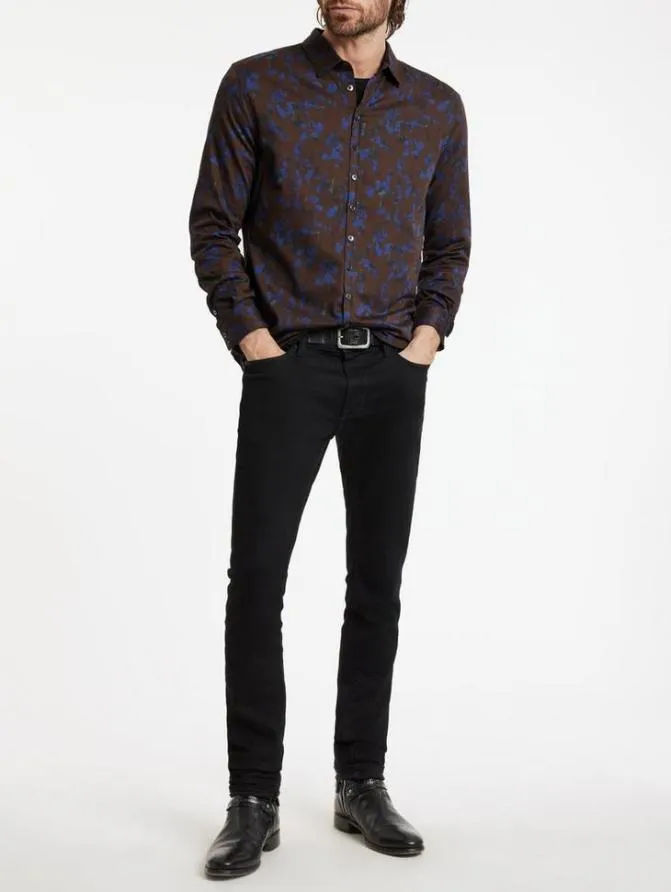 BUCKS SHIRT Chocolate Clothing John Varvatos Shirts