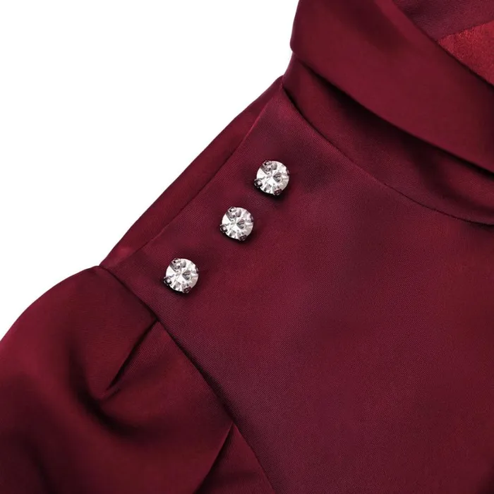 Burgundy Satin Midi Dress Women Self Portrait Wedding Guest Burgundy Satin Midi Dress Women Self Portrait Wedding Guest