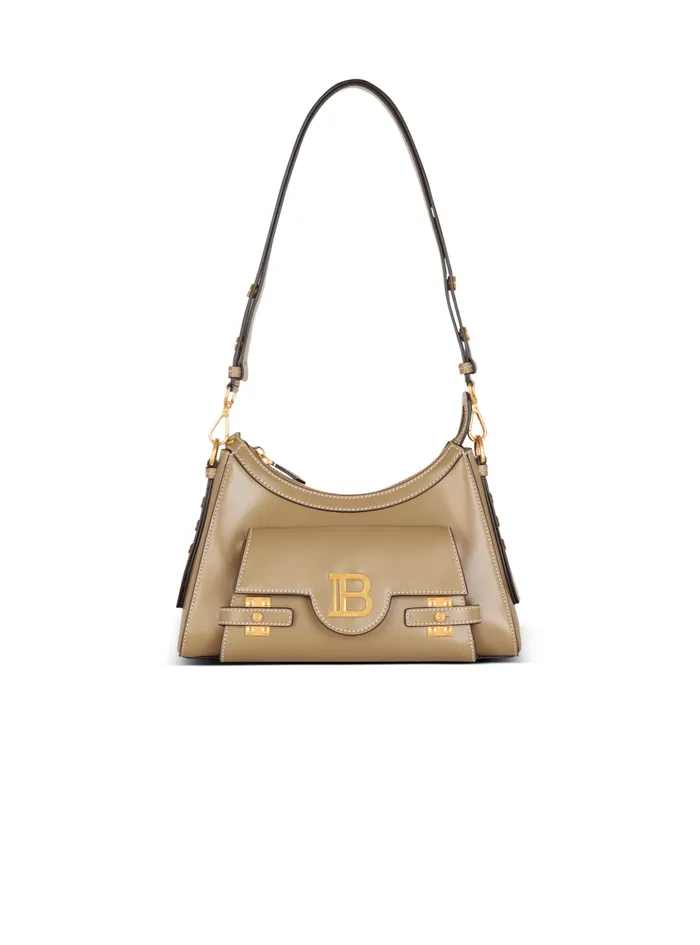 Calfskin BBuzz Hobo Bag Brown Women Balmain Crossbody Bags