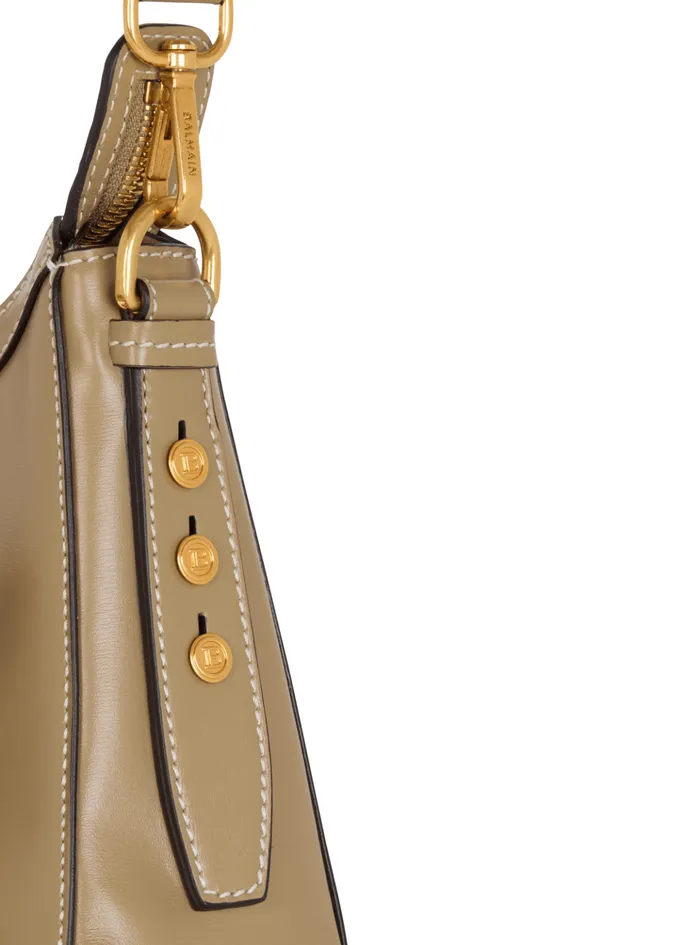 Calfskin BBuzz Hobo Bag Brown Women Balmain Crossbody Bags