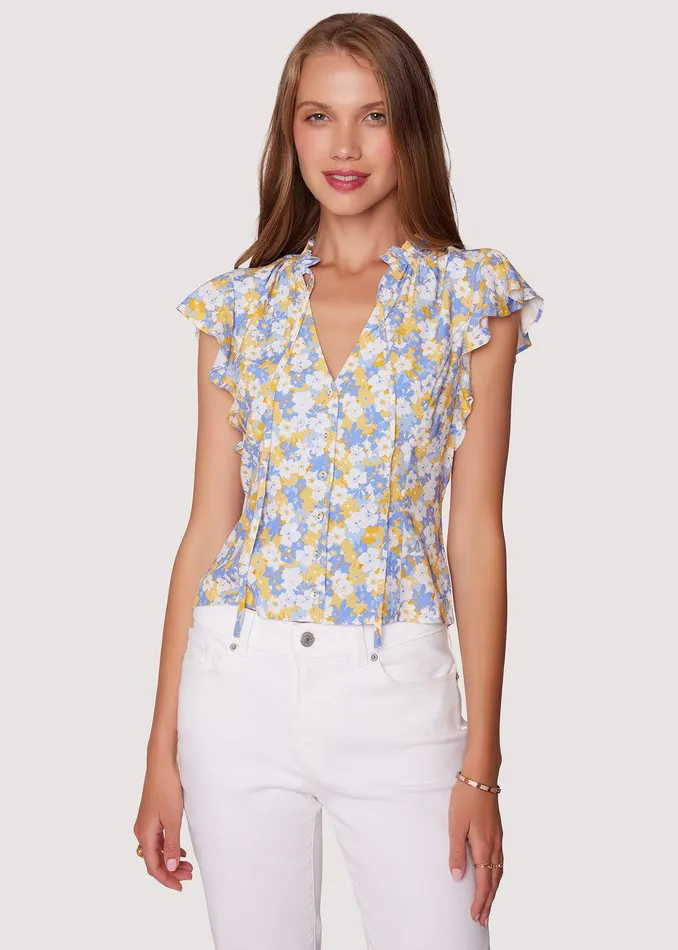 Calla Lily Button Down Long Sleeve Top Offwhite Women Lost Wander Tops