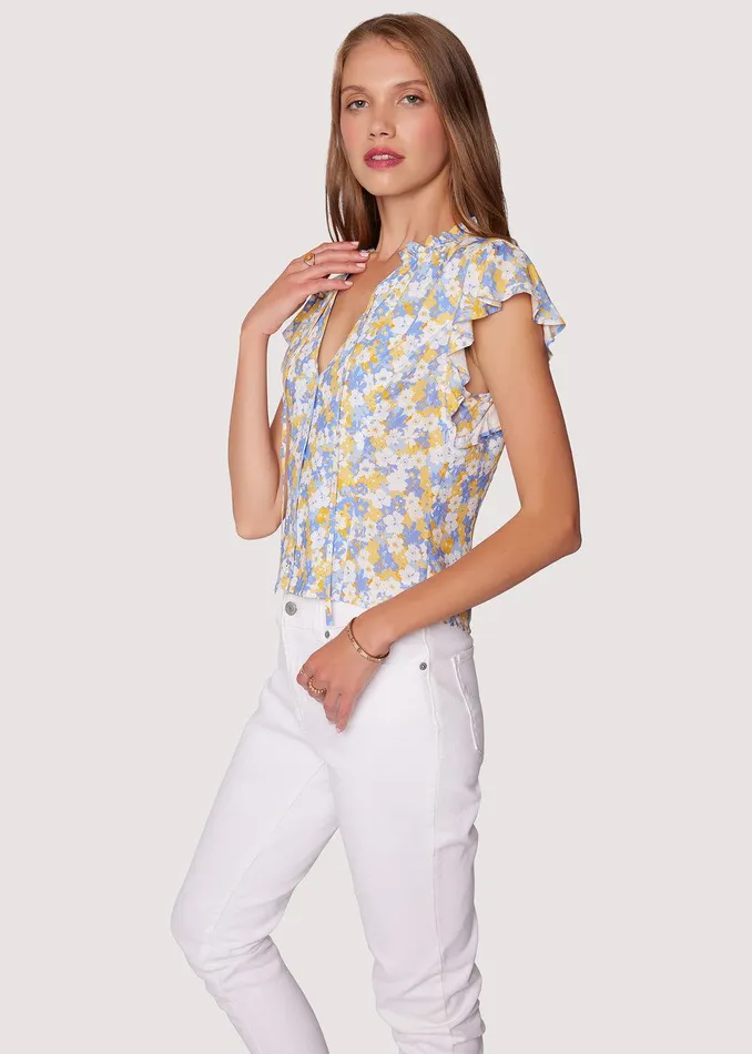 Calla Lily Button Down Long Sleeve Top Offwhite Women Lost Wander Tops