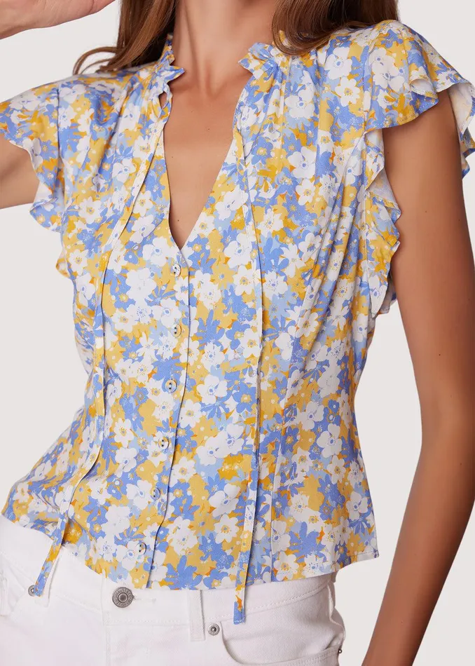 Calla Lily Button Down Long Sleeve Top Offwhite Women Lost Wander Tops