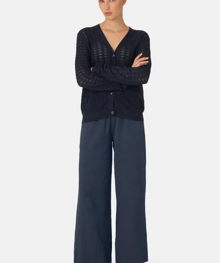 Cardigan 8211 Dark Indigo Clothing Ilse Jacobsen Knitwear