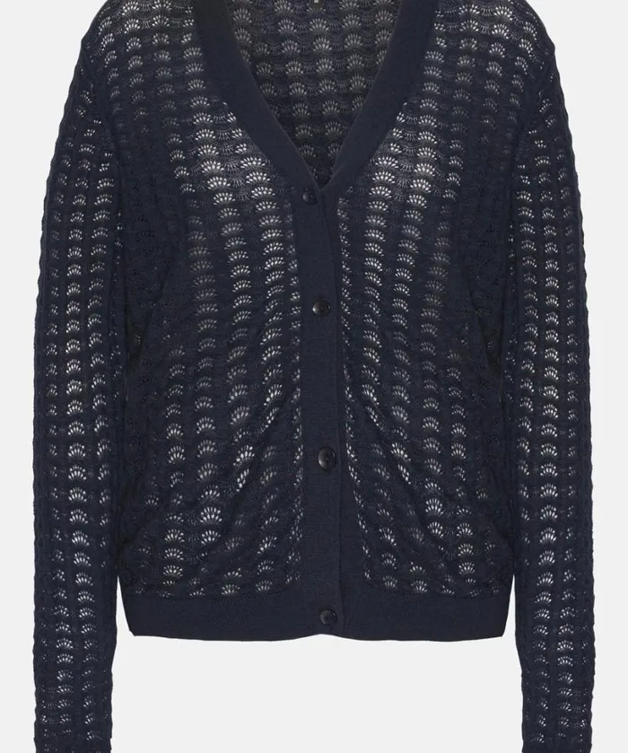 Cardigan 8211 Dark Indigo Clothing Ilse Jacobsen Knitwear Cardigan 8211 Dark Indigo Clothing Ilse Jacobsen Knitwear