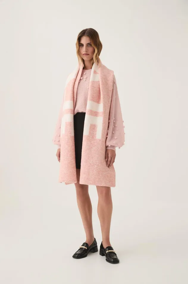 Carme Logo Scarf Tawny Pinkivory Women Aje Hats 038 Scarves