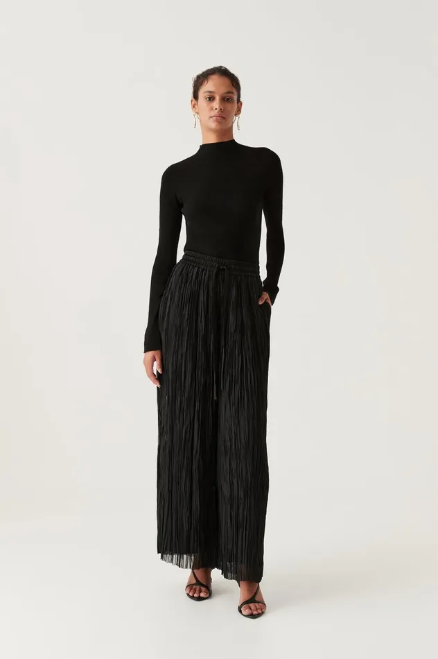 Carolina Rib Knit Top Black Women Aje Knitwear 038 Jumpers