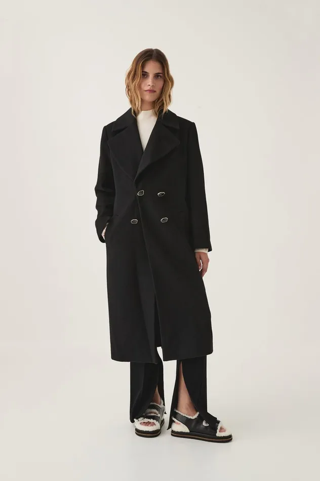 Carolina Wool Coat Black Women Aje Blazers Jackets 038 Coats