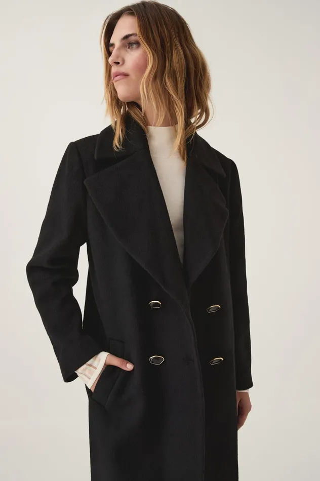 Carolina Wool Coat Black Women Aje Blazers Jackets 038 Coats