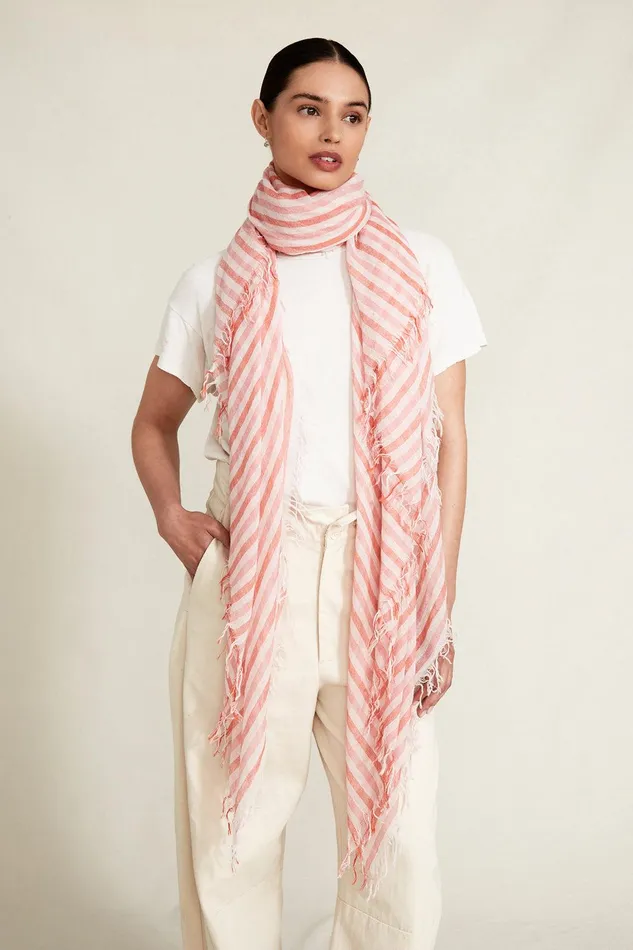 Cashmere And Silk Scarf Mauve Chalk Linea Women Chan Luu Scarves