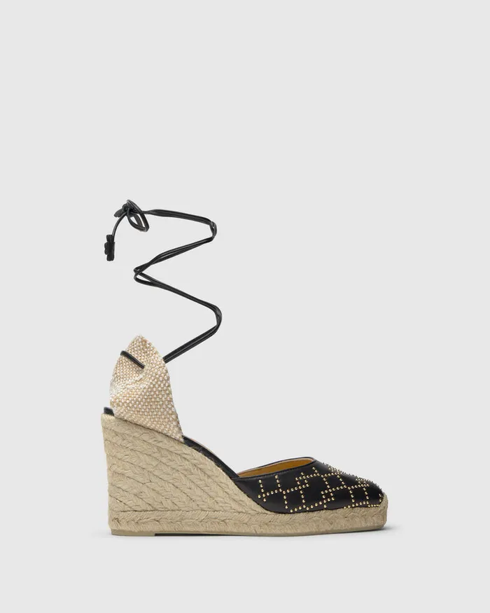 Castaer Carina Studs8250 Negro Women Wedges