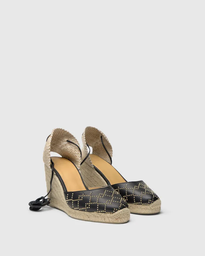 Castaer Carina Studs8250 Negro Women Wedges