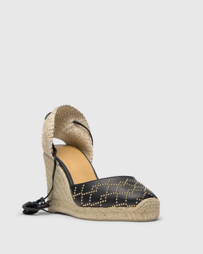 Castaer Carina Studs8250 Negro Women Wedges