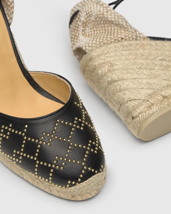 Castaer Carina Studs8250 Negro Women Wedges