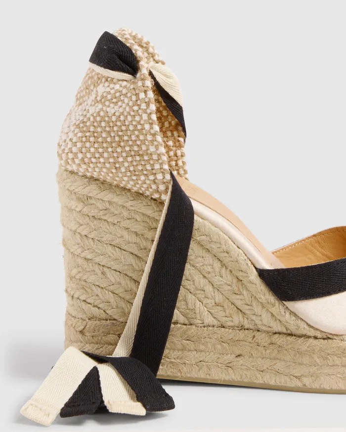 Castaer Carmen8ed129 Champagnenegro Women Wedges