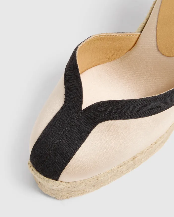 Castaer Carmen8ed129 Champagnenegro Women Wedges