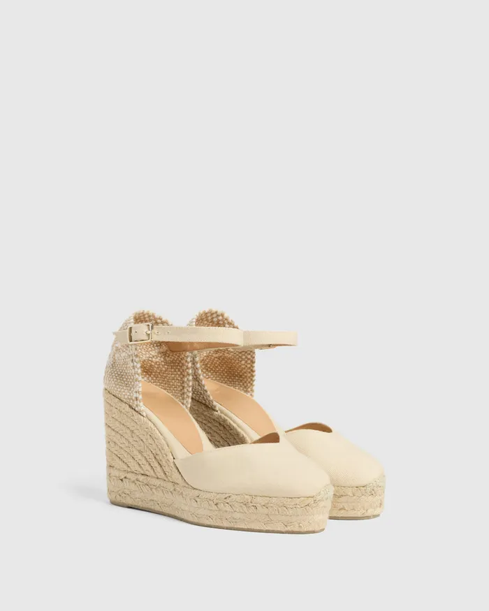 Castaer Chiarita8ed001 Ivory Women Wedges