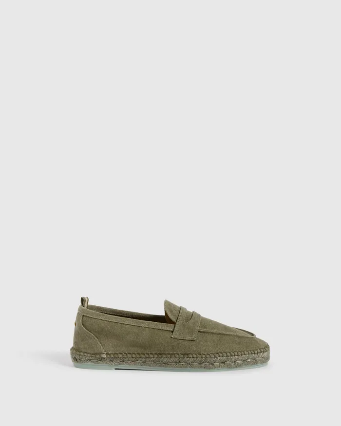 Castaer Nacho C002 Olive Men Flat Shoes