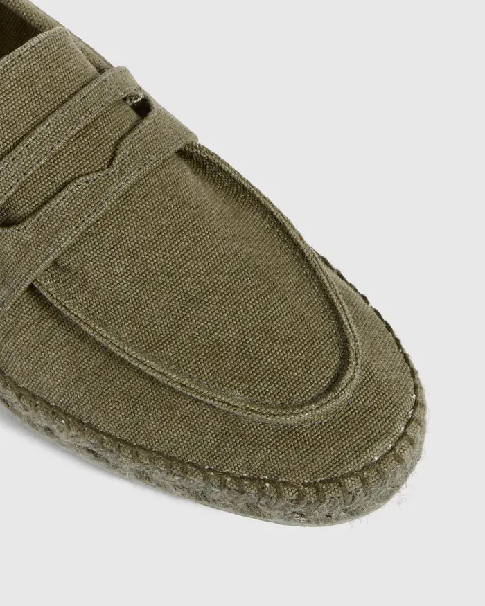 Castaer Nacho C002 Olive Men Flat Shoes