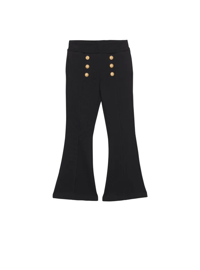 Casual Flared Trousers Black Kids Balmain