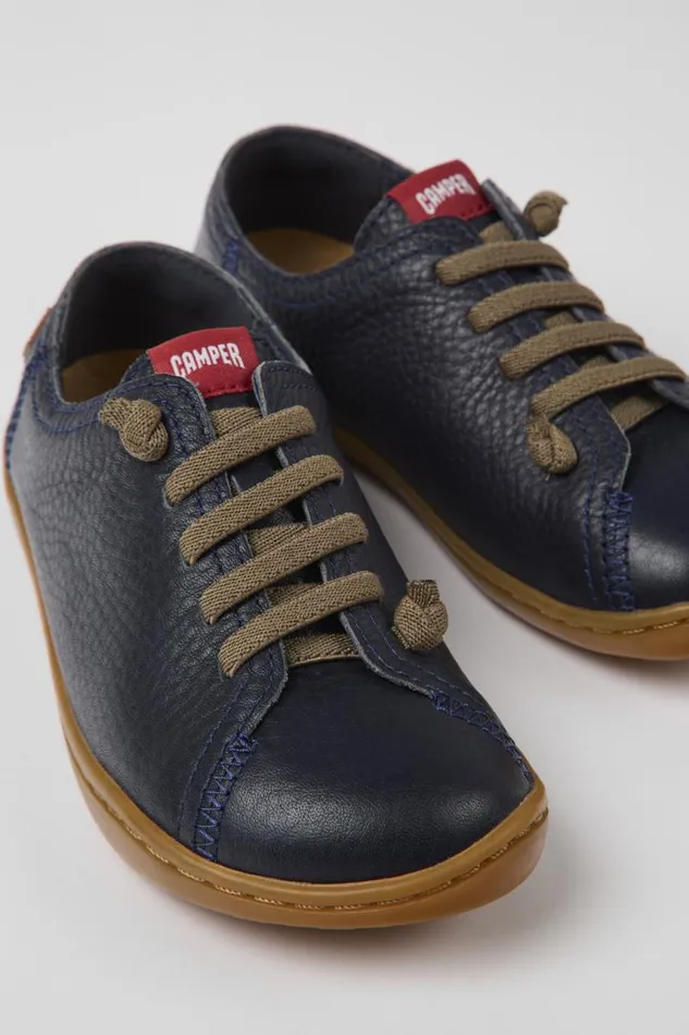Casual Shoes Kids Camper Peu Blue Leather Kids039 Shoes