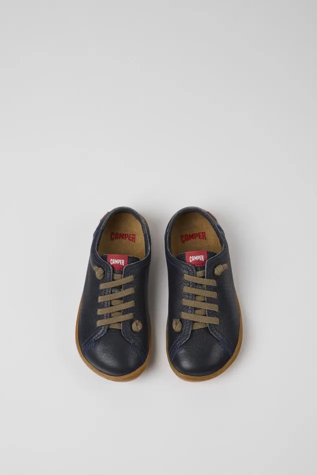 Casual Shoes Kids Camper Peu Blue Leather Kids039 Shoes
