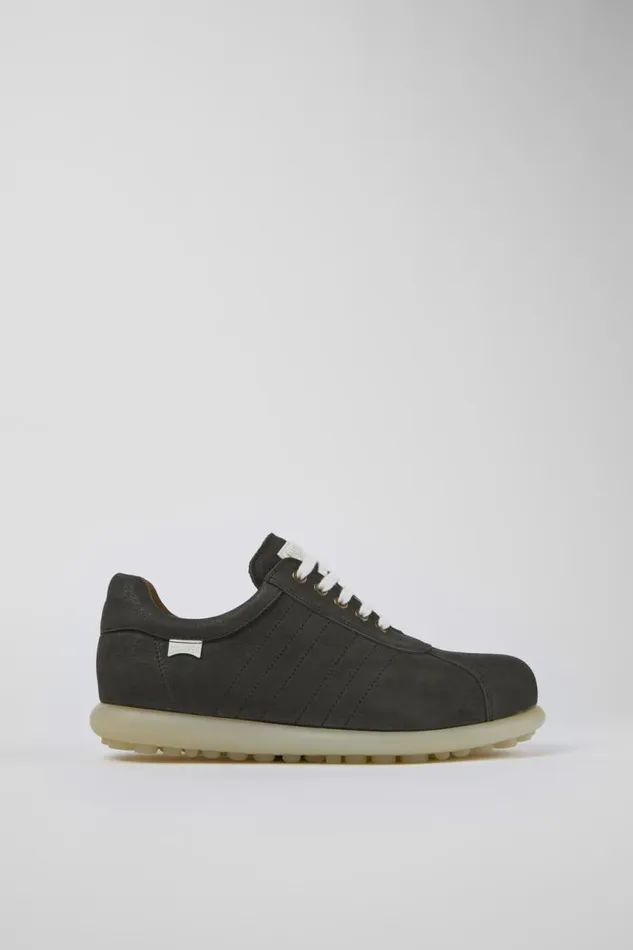 Casual Shoes Men Camper Pelotas Gray Nubuck Oxford Sneaker