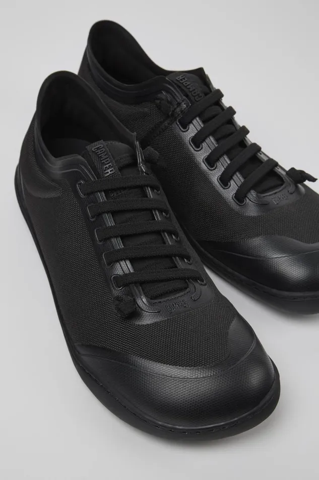 Casual Shoes Men Camper Peu Black Textile Shoes