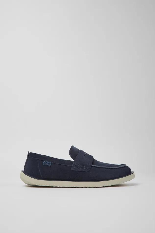 Casual Shoes Men Camper Wagon Blue Nubuck Shoes