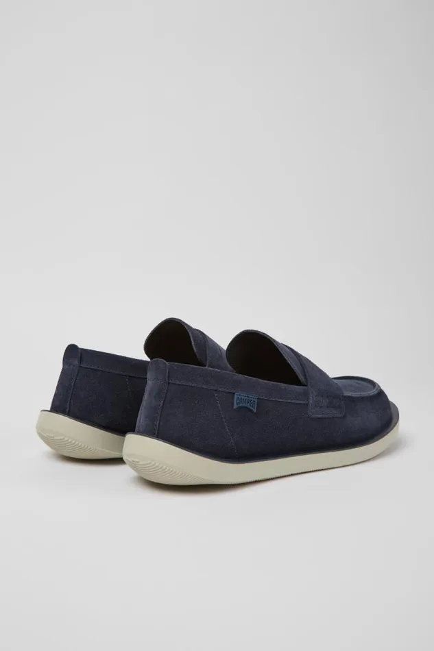 Casual Shoes Men Camper Wagon Blue Nubuck Shoes