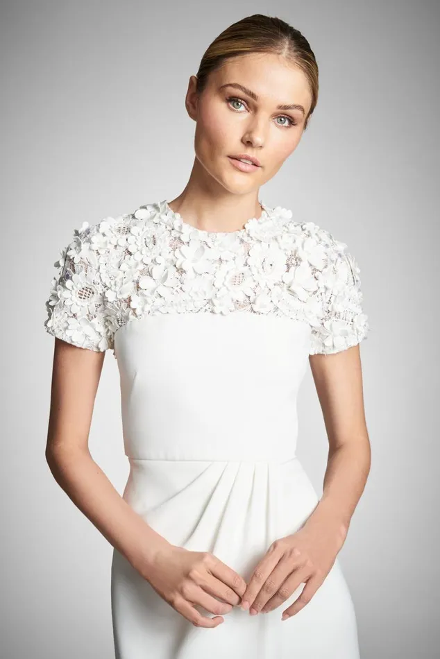Ceremony Women Sachin and Babi Marist Gown 8211 Ivory