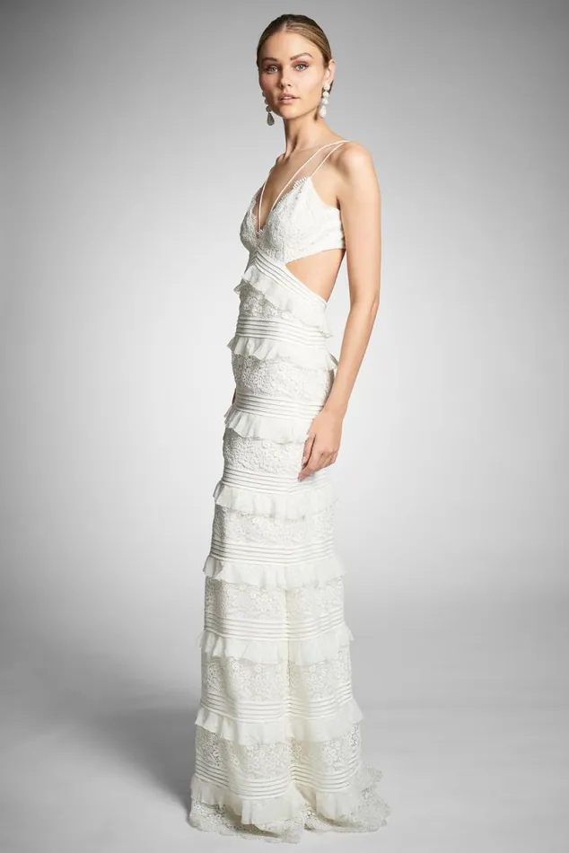 Ceremony Women Sachin and Babi Nina Gown 8211 Ivory