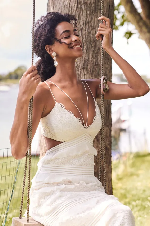 Ceremony Women Sachin and Babi Nina Gown 8211 Ivory