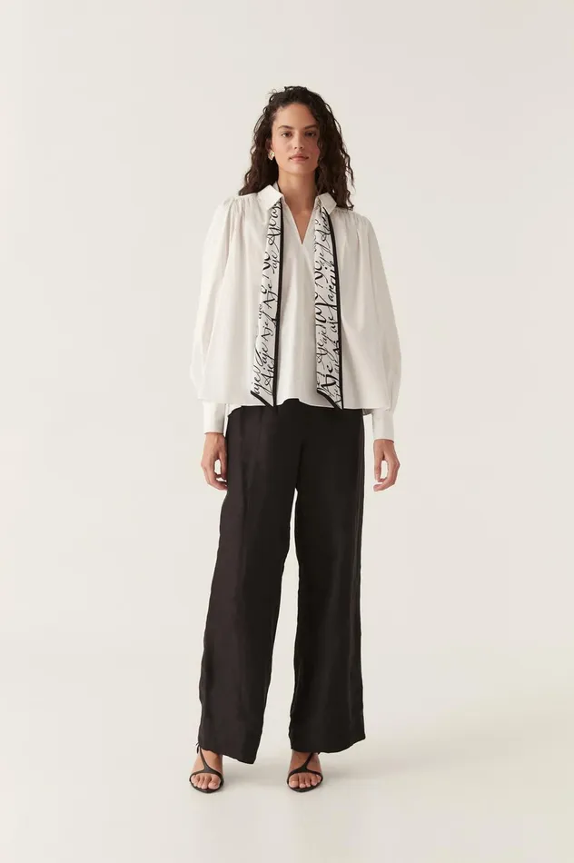 Chloe Scarf Blouse Ivoryblack Women Aje Hats 038 Scarves