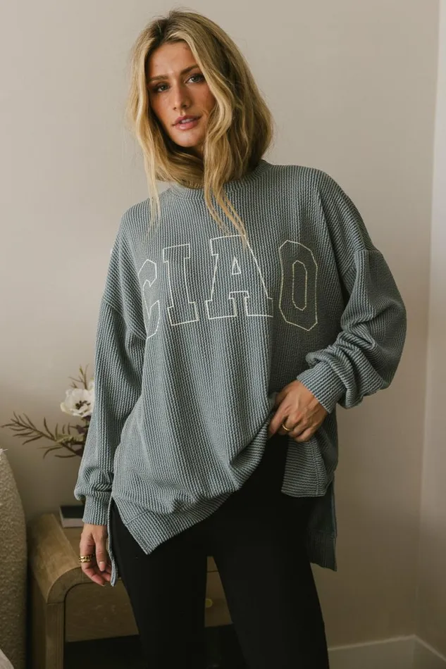 Ciao Graphic Top Sage Women Bohme Tops