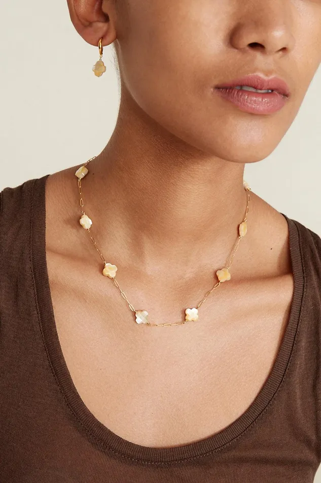 Clover Necklace Yellow MOP Women Chan Luu Necklaces